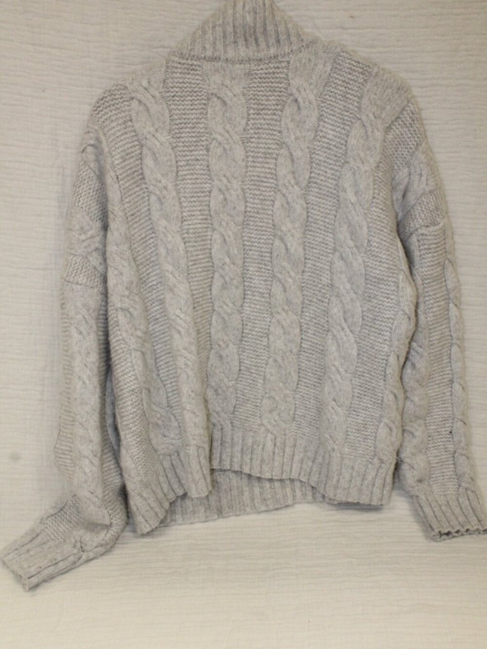 Gray Cable Knit Sweater - Picture 5 of 5